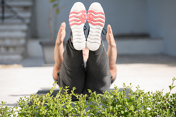 Image showing man doing morning yoga exercises