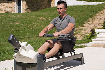 Image showing man doing morning exercises