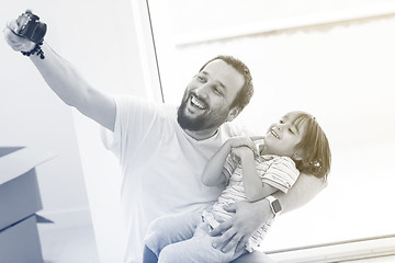 Image showing selfie father and son