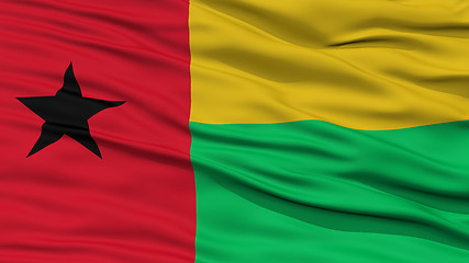 Image showing Closeup Guinea Bissau Flag