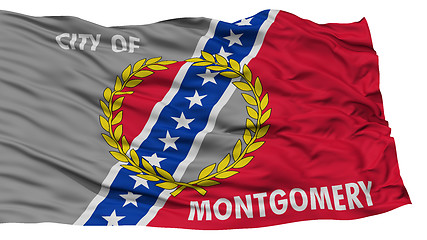 Image showing Isolated Montgomery Flag, Waving on White Background