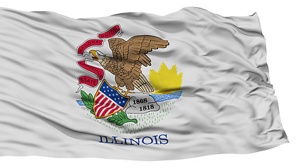 Image showing Isolated Illinois Flag, USA state