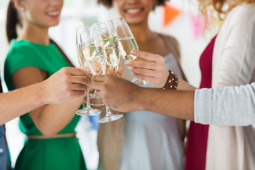 Image showing friends clinking glasses of champagne at party