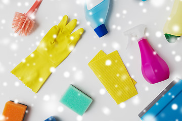 Image showing cleaning stuff on white background