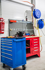 Image showing Garage, workshop on repair and maintenance of vehicles