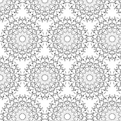 Image showing Oriental vector pattern with round arabesques elements