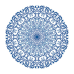 Image showing Oriental vector round ornament with arabesques elements