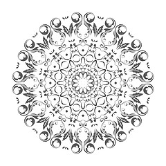 Image showing Oriental vector round ornament with arabesques elements