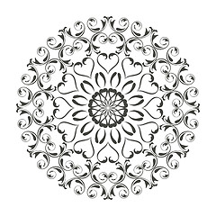 Image showing Oriental vector round ornament with arabesques elements