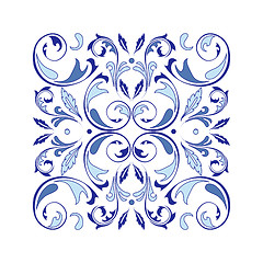 Image showing Oriental vector square ornament with arabesques elements