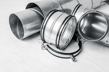 Image showing Ventilation system items on white background