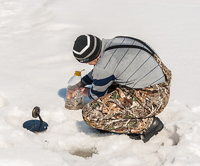 Image showing winter fishing