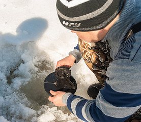 Image showing winter fishing