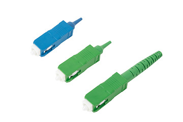 Image showing SC fiber optic connectors isolated