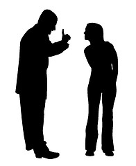 Image showing Conflict between father and defiant teenage daughter