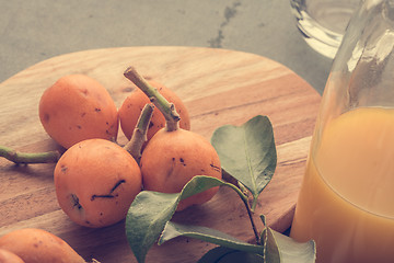 Image showing loquats on kitchen counter