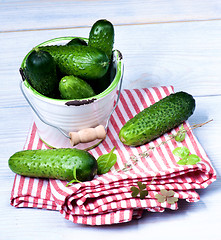 Image showing Fresh Raw Cucumbers