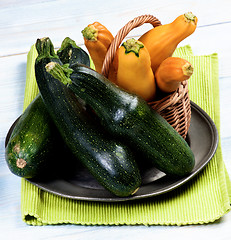 Image showing Fresh Colorful Zucchini