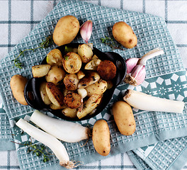 Image showing Roasted Potato Wedges