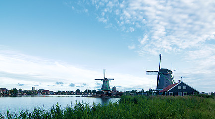 Image showing Zaanse Schans Windmills