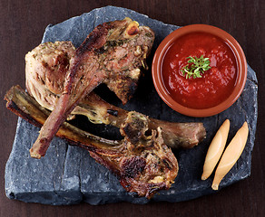 Image showing Roasted Lamb Ribs