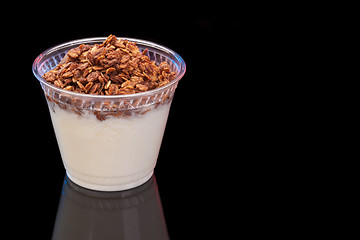Image showing Yogurt with chocolade granola