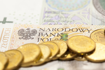 Image showing Polish banknotes, close-up