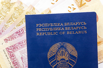 Image showing Belarusian passport and money