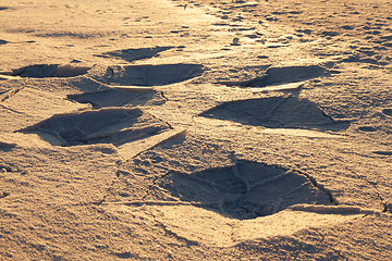 Image showing tracks in the snow