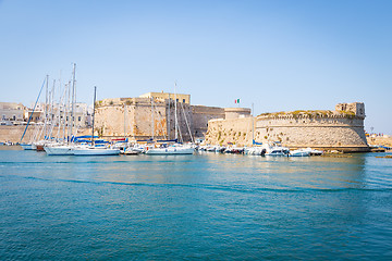 Image showing Gallipoli, Italy - historical centre view from the sea
