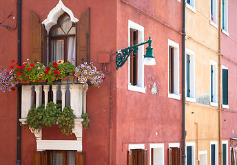 Image showing Colored houses in Venice - Italy