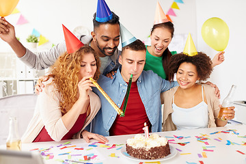 Image showing corporate team celebrating one year anniversary