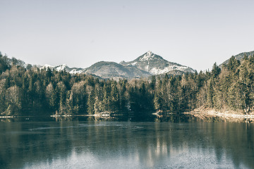 Image showing Winter landscape at the Hechtsee