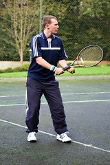 Image showing Male Playing Tennis