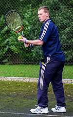 Image showing Male playing Tennis