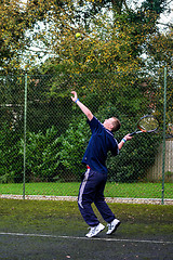 Image showing Male playing Tennis