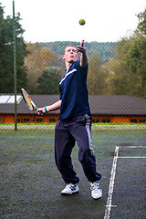 Image showing Male playing Tennis