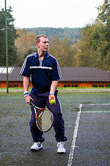 Image showing Male playing Tennis