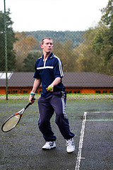 Image showing Male playing Tennis