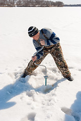 Image showing winter fishing