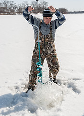 Image showing winter fishing