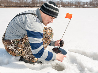 Image showing winter fishing