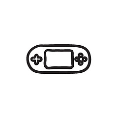 Image showing Game console gadget sketch icon.