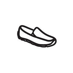 Image showing Male shoe sketch icon.