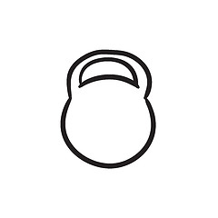 Image showing Kettlebell sketch icon.