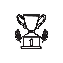 Image showing Trophy sketch icon.