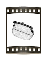 Image showing purse on a white. 3D illustration. The film strip.