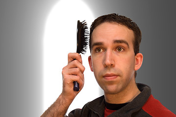 Image showing Brushing Hair