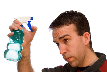 Image showing Man Using Water Bottle