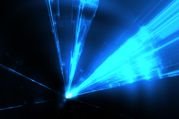 Image showing blue laser rays